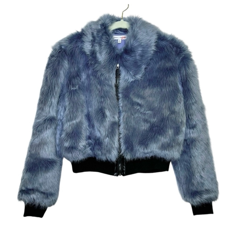 EXPRESS x Negin Mirsalehi Faux Fur Bomber Jacket. Size S NWT - Picture 3 of 7